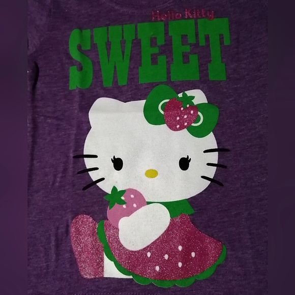 🔥SALE🔥 Hello Kitty Sanrio Sparkly Girl's T-shirt Tee NWT Size 2 - Picture 2 of 5